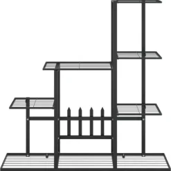 Planteborde - Living blomsterstativ 94,5x25x88 cm metal sort