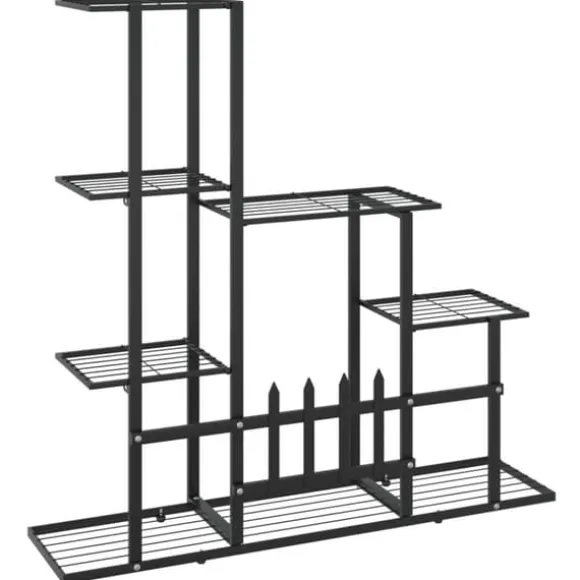 Planteborde - Living blomsterstativ 94,5x25x88 cm metal sort