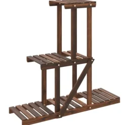 Planteborde - Living blomsterstativ 81x25x75,5 cm massivt fyrretræ