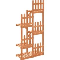 Planteborde - Living blomsterstativ 60x25x130 cm massivt fyrretræ