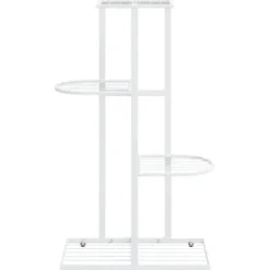 Planteborde - Living blomsterstativ i 4 niveauer 43x22x76 cm metal hvid