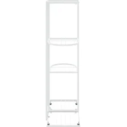 Planteborde - Living blomsterstativ i 4 niveauer 43x22x76 cm metal hvid