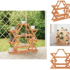 Planteborde - Living blomsterstativ 110x25x105 cm massivt fyrretræ