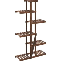 Planteborde - Living blomsterstativ 175x25x140,5 cm massivt fyrretræ
