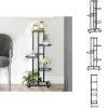 Planteborde - Living blomsterstativ 5 niveauer med hjul 44x23x100 cm jern sort