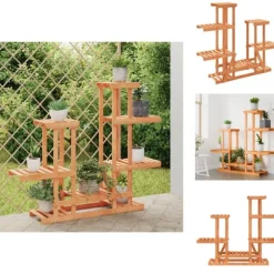 Planteborde - Living blomsterstativ 95x25x96 cm massivt fyrretræ