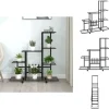 Planteborde - Living blomsterstativ med hjul 94,5x25x92,5 cm metal sort