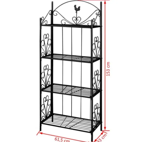 Planteborde - Living plantestativ firkantet sort