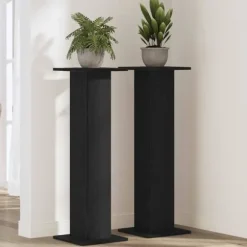 Planteholder 2 stk - Modern planteudstiller i sort eg | Størrelse: 30x30x95 cm
