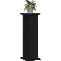 Planteholder i konstrueret træ - Moderne plante stativ | Farve: Sort | Størrelse: 33x33x100 cm