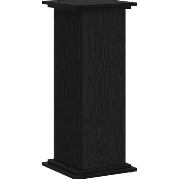 Planteholder i konstrueret træ - Elegant plante stativ | Farve: Sort | Størrelse: 33x33x80 cm