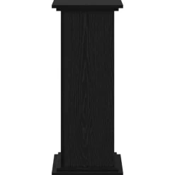 Planteholder i konstrueret træ - Elegant plante stativ | Farve: Sort | Størrelse: 33x33x80 cm