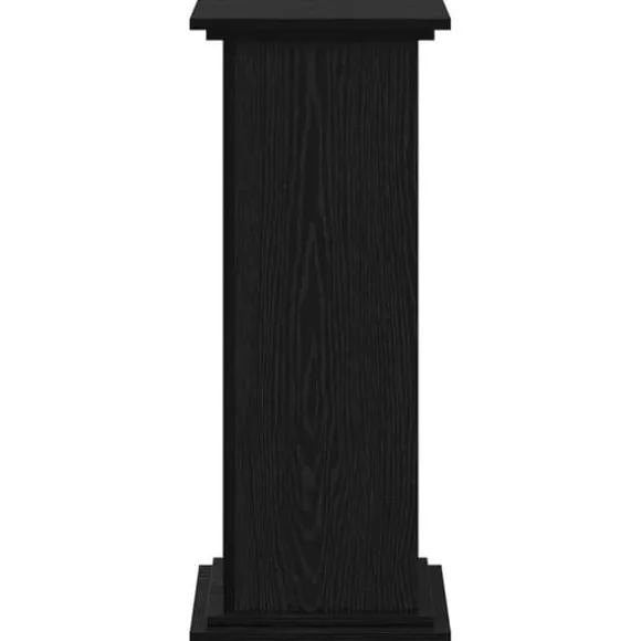 Planteholder i konstrueret træ - Elegant plante stativ | Farve: Sort | Størrelse: 33x33x80 cm