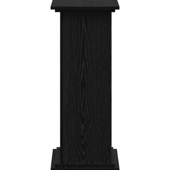 Planteholder i konstrueret træ - Elegant plante stativ | Farve: Sort | Størrelse: 33x33x80 cm