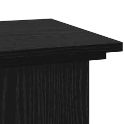 Planteholder i konstrueret træ - Elegant plante stativ | Farve: Sort | Størrelse: 33x33x80 cm