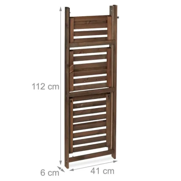 Planteholder, Træ, 160x41x49 cm, Brun