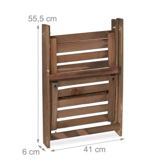 Planteholder, Træ, 160x41x49 cm, Brun