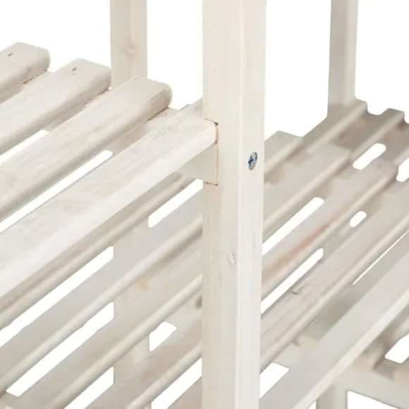 Planteholder, Træ, 70x89x26,5 cm, Hvid