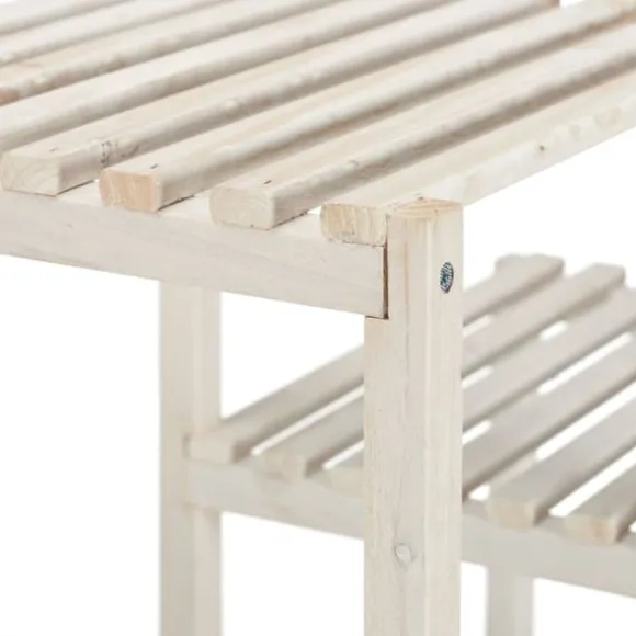 Planteholder, Træ, 70x89x26,5 cm, Hvid