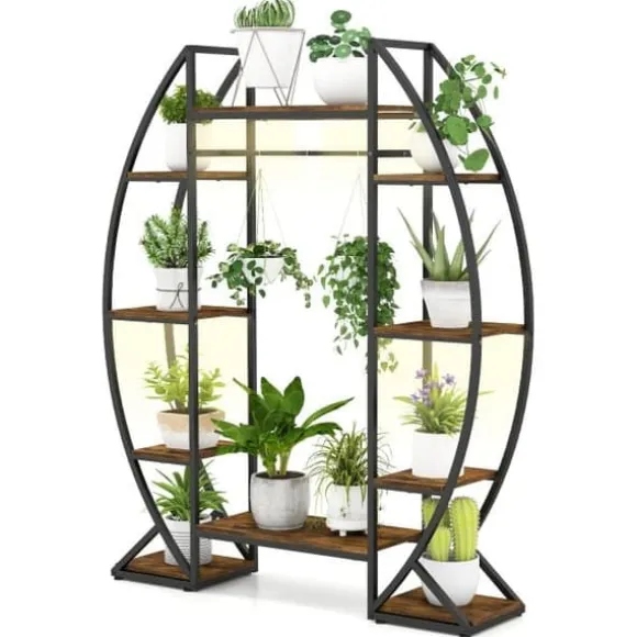 Planteholder, 130x30x160 cm, Brun