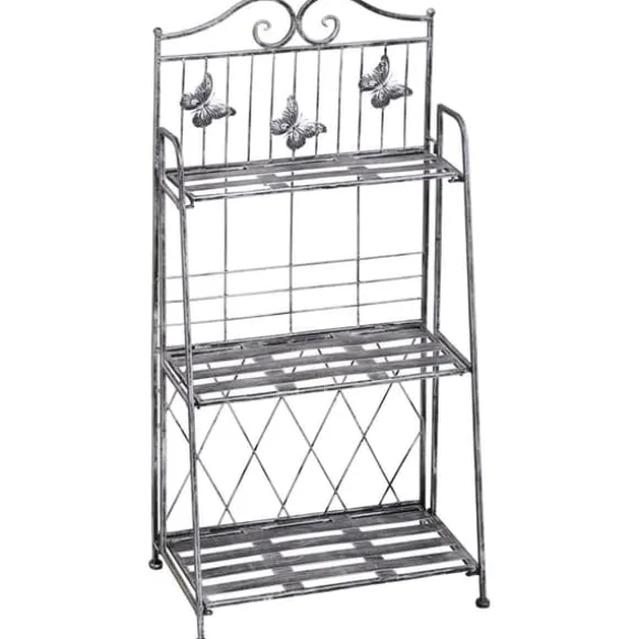 Planteholder, 44x25x96 cm, Sølv
