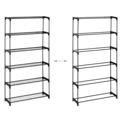 Planteholder, 174x91x28,5 cm, Sort, Metal