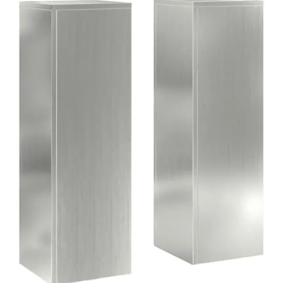 Planteholdere 2 stk - Galvaniseret stål | Farve: Sølv | Størrelse: 24x24x75 cm