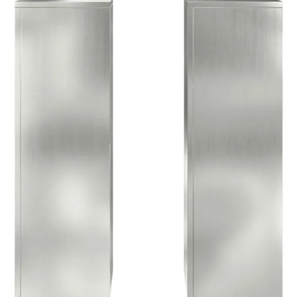 Planteholdere 2 stk - Galvaniseret stål | Farve: Sølv | Størrelse: 24x24x75 cm
