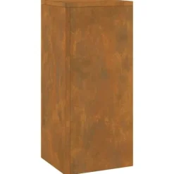Planteholdere 2 stk - Minimalistisk design i forvitret stål | Størrelse: 24x24x55 cm