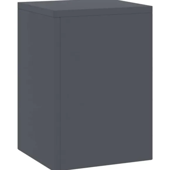 Planteholdere 2 stk - Minimalistisk Stål | Farve: Antracit | Størrelse: 24x24x35 cm