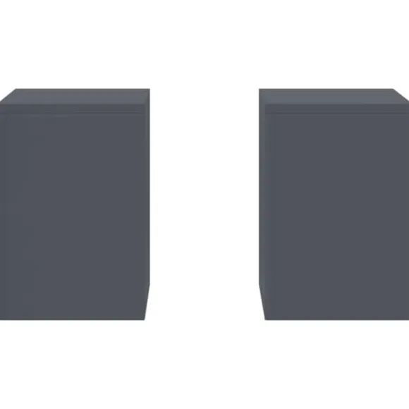 Planteholdere 2 stk - Minimalistisk Stål | Farve: Antracit | Størrelse: 24x24x35 cm