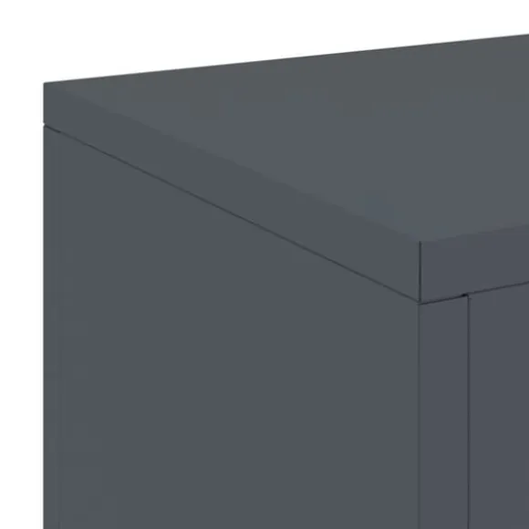 Planteholdere 2 stk - Minimalistisk Stål | Farve: Antracit | Størrelse: 24x24x35 cm