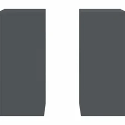 Planteholdere 2 stk - Minimalistisk Stål | Farve: Antracit | Størrelse: 24x24x55 cm