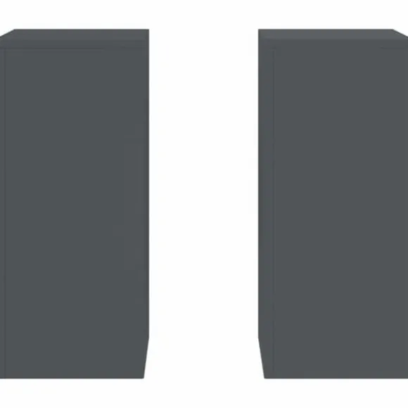 Planteholdere 2 stk - Minimalistisk Stål | Farve: Antracit | Størrelse: 24x24x55 cm