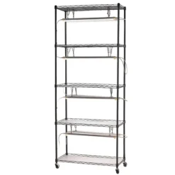 Plantehylde med vækstlys - Indendørs plantestativ på hjul - 180 cm Høj - 192 W 5000 K Fuldspektret - Kraftigt Metal - Til Frøspiring