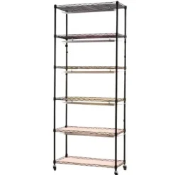 Plantehylde, 6-niveaus indendørs planteholder med vækstlys, 75x35x180 cm