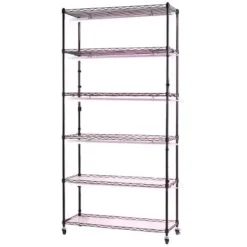 Plantehylde, 6-niveaus indendørs planteholder med vækstlys, 90x35x180 cm, metal