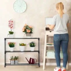 Plantehylde, 72x91x28 cm, Sort