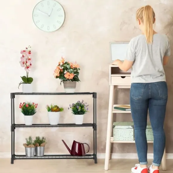 Plantehylde, 72x91x28 cm, Sort