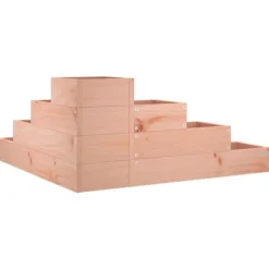 Plantekasse 4 niveauer i massivt douglasgran | Størrelse: 80,5x79x36 cm