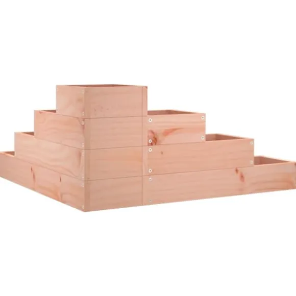 Plantekasse 4 niveauer i massivt douglasgran | Størrelse: 80,5x79x36 cm