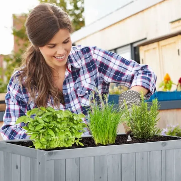 Plantekasse, Hævet Træ, 80.5x74x38 cm