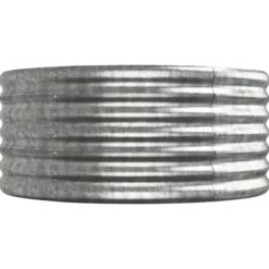 Plantekasse i galvaniseret stål - Højbed | Størrelse: 224x80x36 cm | Farve: Sølv