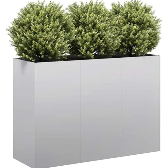 Plantekasse i galvaniseret stål - Holdbar og stilfuld | Størrelse: 120x40x80 cm