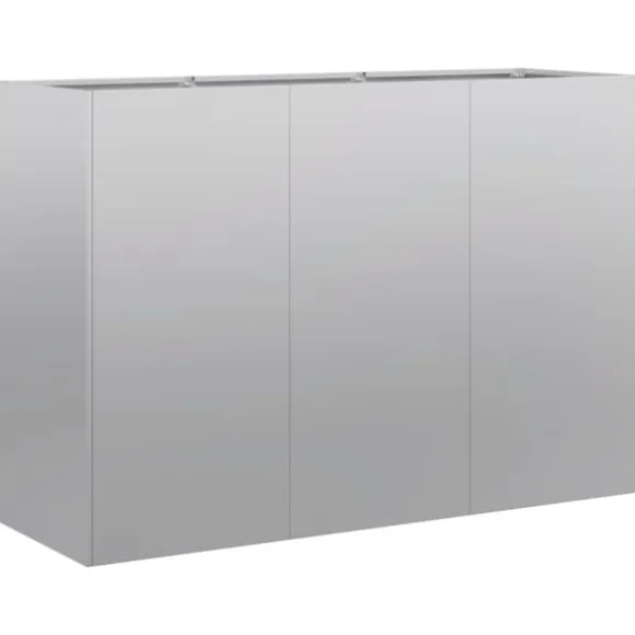 Plantekasse i galvaniseret stål - Holdbar og stilfuld | Størrelse: 120x40x80 cm