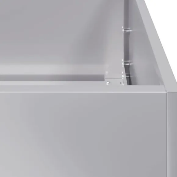 Plantekasse i galvaniseret stål - Holdbar og stilfuld | Størrelse: 120x40x80 cm