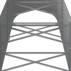 Plantekasse i galvaniseret stål - Holdbar og vejrbestandig | Størrelse: 296x80x68 cm | Farve: Grøn