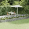 Plantekasse i galvaniseret stål - Højbed tilhave og terrasse | Størrelse: 507x100x36 cm | Farve: Sølvfarvet