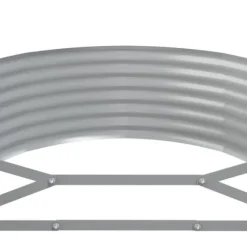 Plantekasse i galvaniseret stål - Højbed tilhave og terrasse | Størrelse: 507x100x36 cm | Farve: Sølvfarvet
