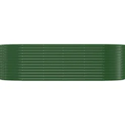 Plantekasse i galvaniseret stål - Højbed til have og terrasse | Størrelse: 249x100x68 cm | Farve: Grøn